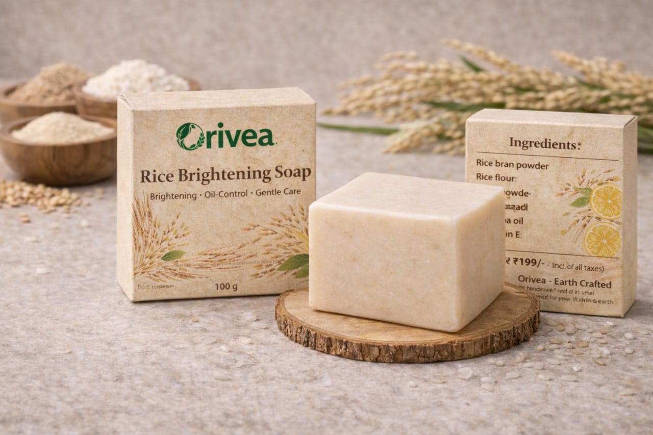 Orivea Rice Brightening Soap – Earth Crafted Radiance for Everyday Skin